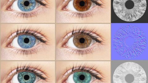 Eye Iris Texture Maps - Vol 02