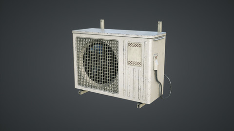 External air conditioner Low-poly 3D model