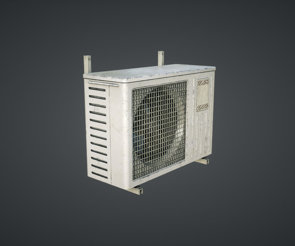 ArtStation - External air conditioner Low-poly 3D model | Game Assets