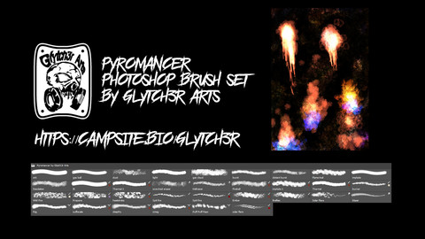 Pyromancer - Photoshop Brush Set by Glytch3r Arts