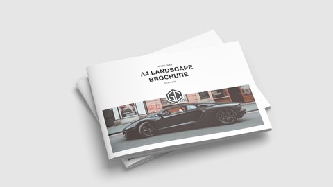 A4 Landscape Brochure Mockup