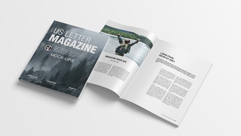 US Letter Magazine Mockup