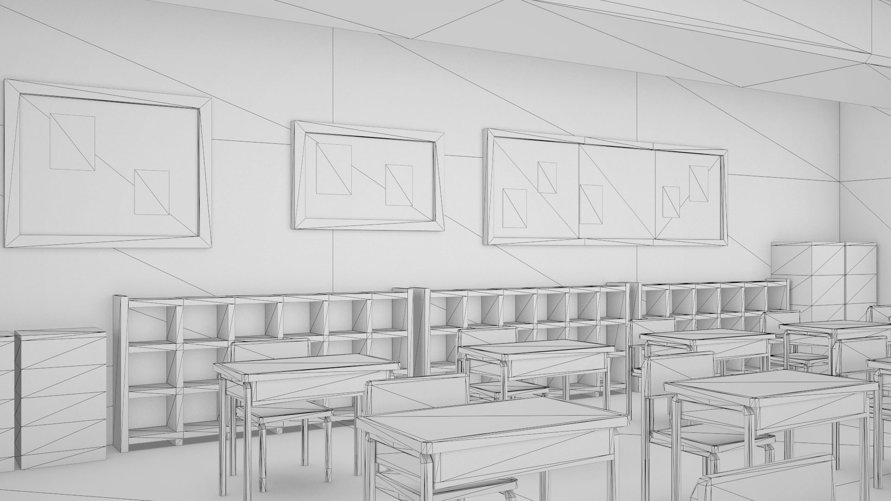 Black & White Anime Classroom Background Graphic by MeiMei10 · Creative  Fabrica