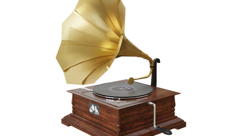 Gramophone - Low Poly