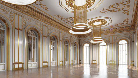 Classic Interior Scene 335 3D