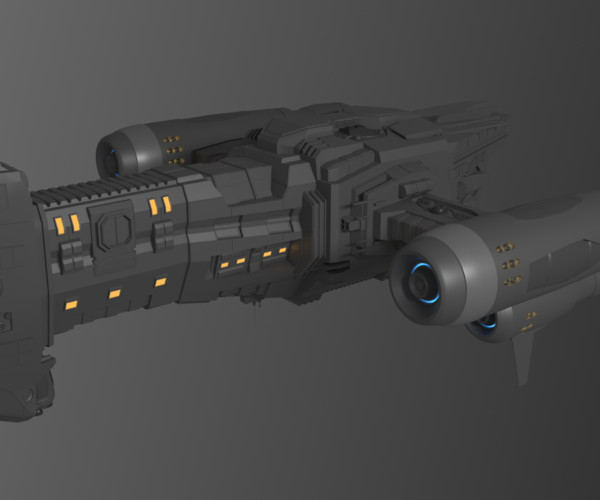 ArtStation - Hammerhead Corvette 3D Spaceship Game Model | Resources