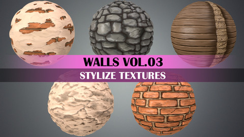 Stylized Walls VOL.03 - HAND PAINTED TEXTURE PACK