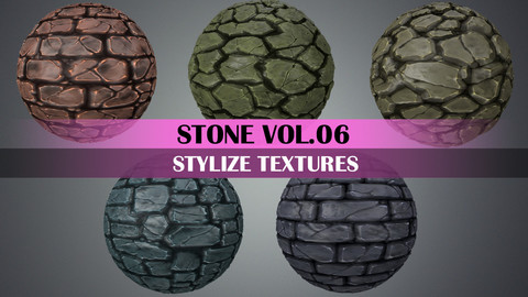 Stone Tile Vol.06 - Hand Painted Texture Pack