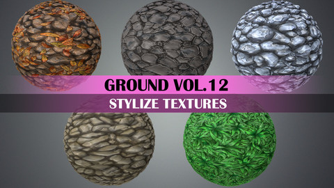 Stylized Ground Mix Vol.12 - Hand Painted Texture Pack