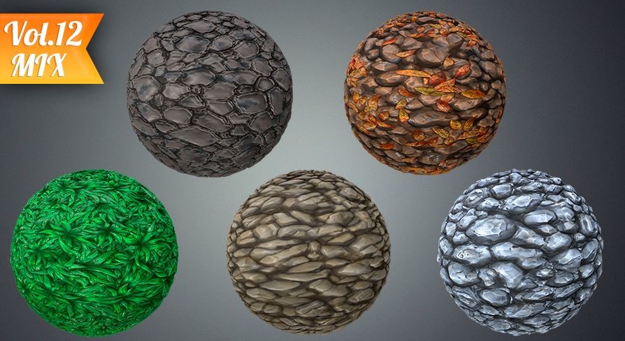 ArtStation - Stylized Ground Mix Vol.12 - Hand Painted Texture Pack ...