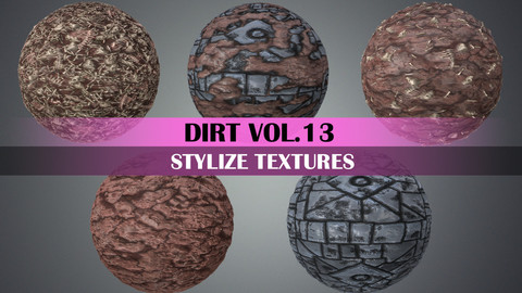 Stylized Ground Dirt Vol.13 - Hand Painted Texture Pack