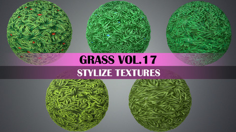 Stylized Grass Vol.17 - Hand Painted Texture Pack