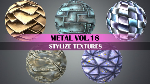 Stylized Metal Vol.18 - Hand Painted Texture Pack