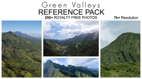 Reference Pack - Green Valleys - 250+ Royalty Free Photos