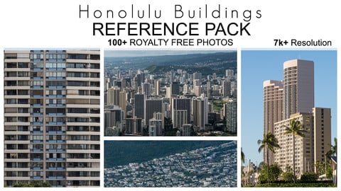 Reference Pack - Honolulu Buildings - 100+ Royalty Free Photos