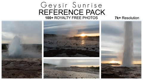 Reference Pack - Geysir Sunrise - 100+ Royalty Free Photos