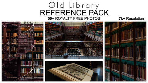 Free Reference Pack - Old Library  - 50+ Royalty Free Photos