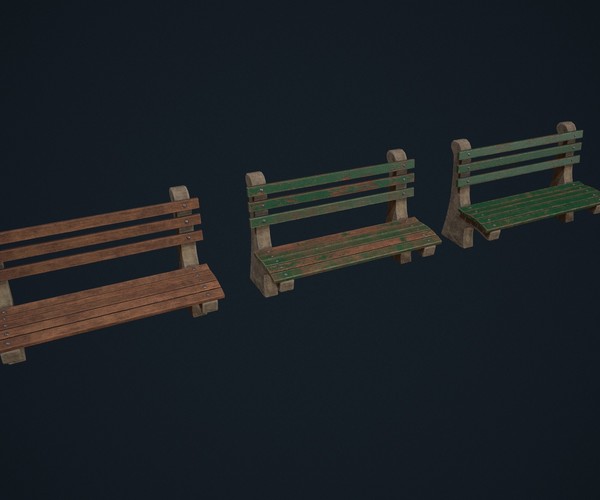 ArtStation Park Bench Game Assets