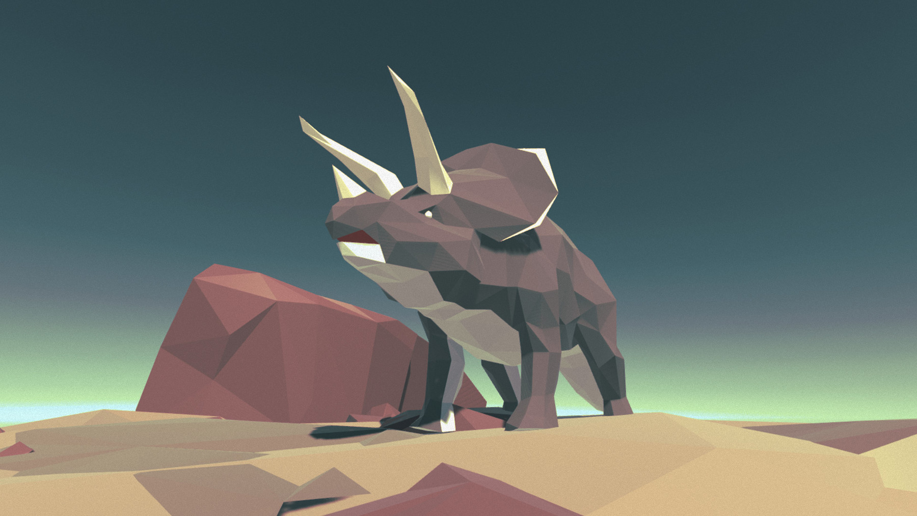 low poly dinosaur