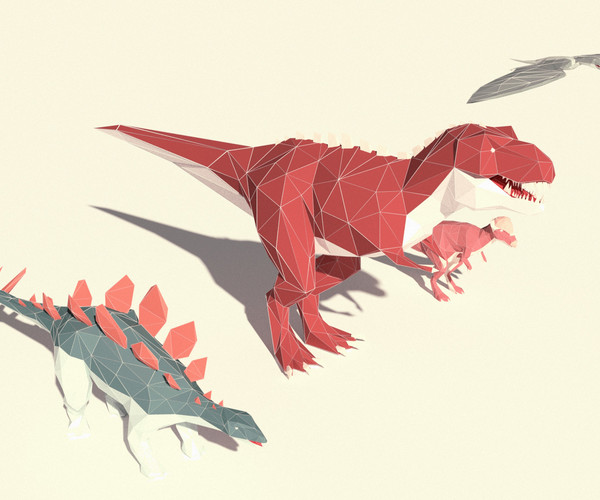 low poly dinosaur