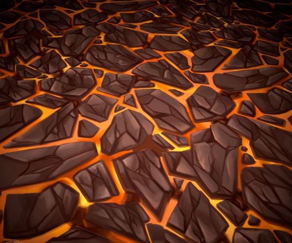 ArtStation - Stylized Lava Vol.28 - Hand Painted Texture | Game Assets