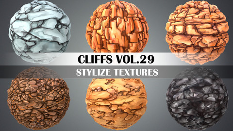 Stylized Cliffs Vol.29 - Hand Painted Texture