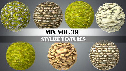 Stylized Ground Mix Vol.39 - Hand Painted Texture Pack