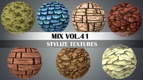 Stylized Mix Vol.41 - Hand Painted Texture Pack