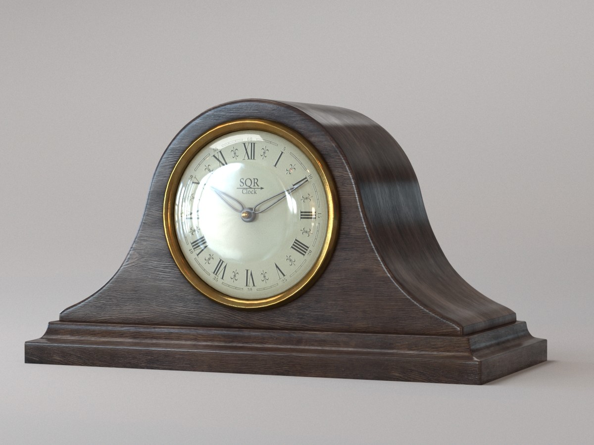 ArtStation Vintage table wooden clock Resources