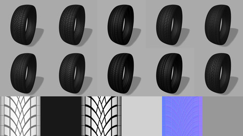 Tyre Tread Vol 01 - Texture Maps