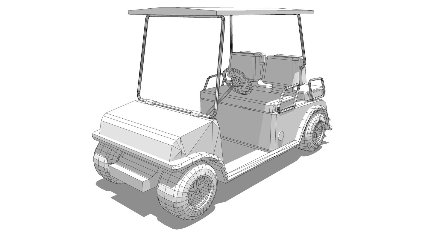 ArtStation Golf Cart Game Assets