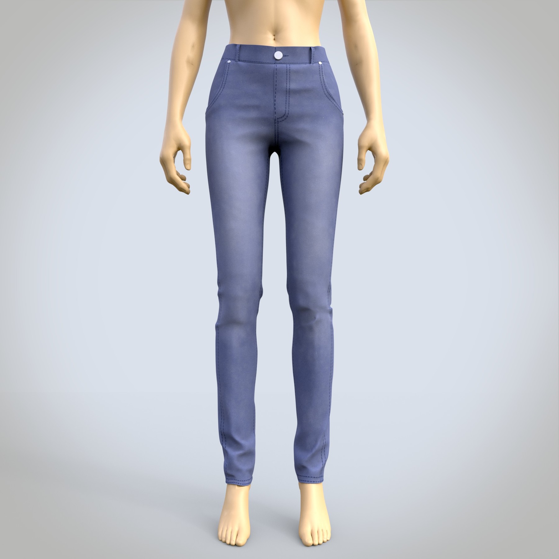 ArtStation - 3D female jeans denim pants | Resources