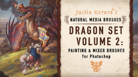 Justin Gerard's Dragon Set. Volume 2 : Painting & Mixer Brushes for Photoshop