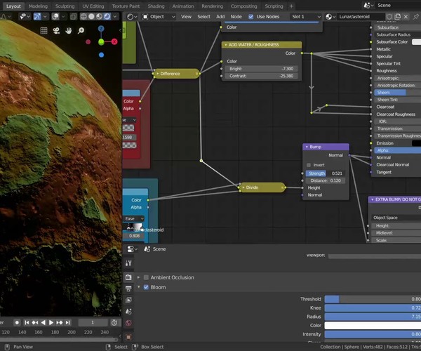 ArtStation - FREE MOON PROCEDURAL SHADER // BLENDER 2.80 | Resources