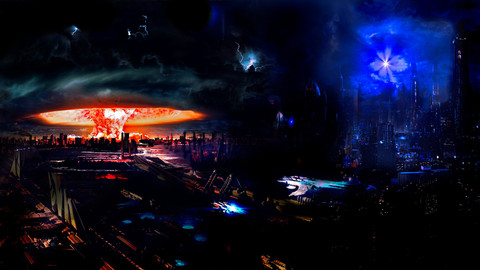 Concept Art - Science Fiction - landscape - sci-fi - Digital painting - game art - photo manipulation - environment