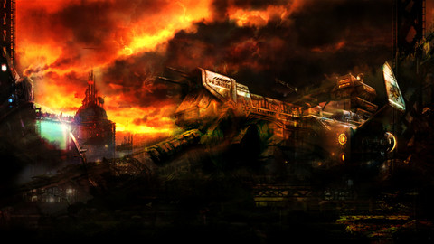 Concept Art - Science Fiction - landscape - sci-fi - Digital painting - game art - photo manipulation - environment
