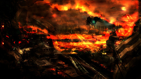 Concept Art - Science Fiction - landscape - sci-fi - Digital painting - game art - photo manipulation - environment