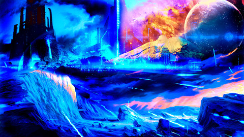 Concept Art - Science Fiction - landscape - sci-fi - Digital painting - game art - photo manipulation - environment