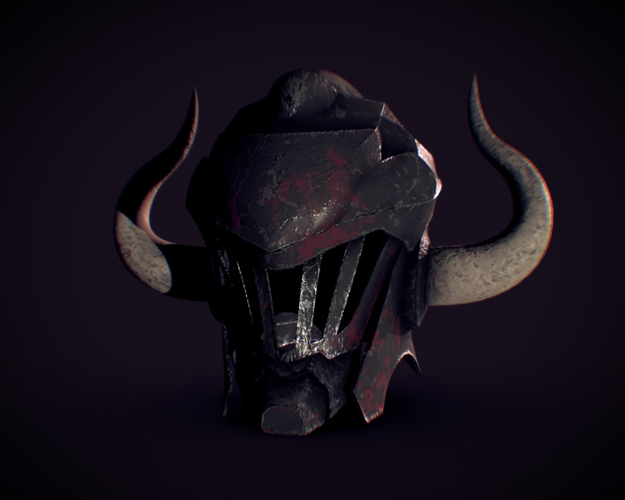 Artstation Goblin Slayer Orcbolg Helmet With Horns