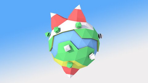 Low Poly Mini Earth
