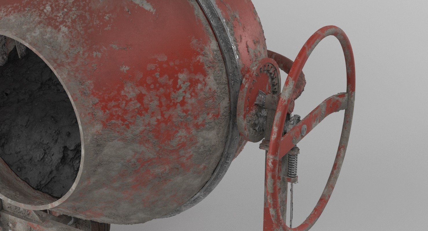 ArtStation Cement Mixer Dirty and Clean Resources
