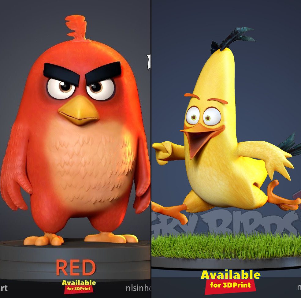 angry birds red and chuck