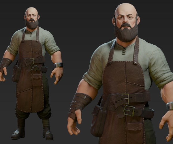 ArtStation - Blacksmith pbr model | Game Assets