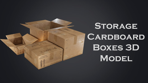 Cardboard Boxes 3d model
