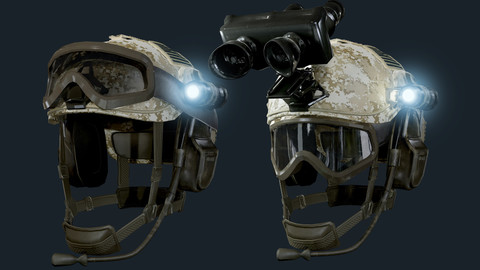 Military Helmet Nightvision Soldier Gear 04- Game Ready