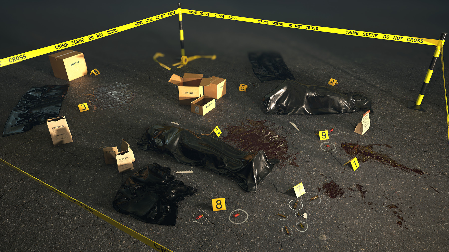 Game-Ready Studios - Crime Scene Assets