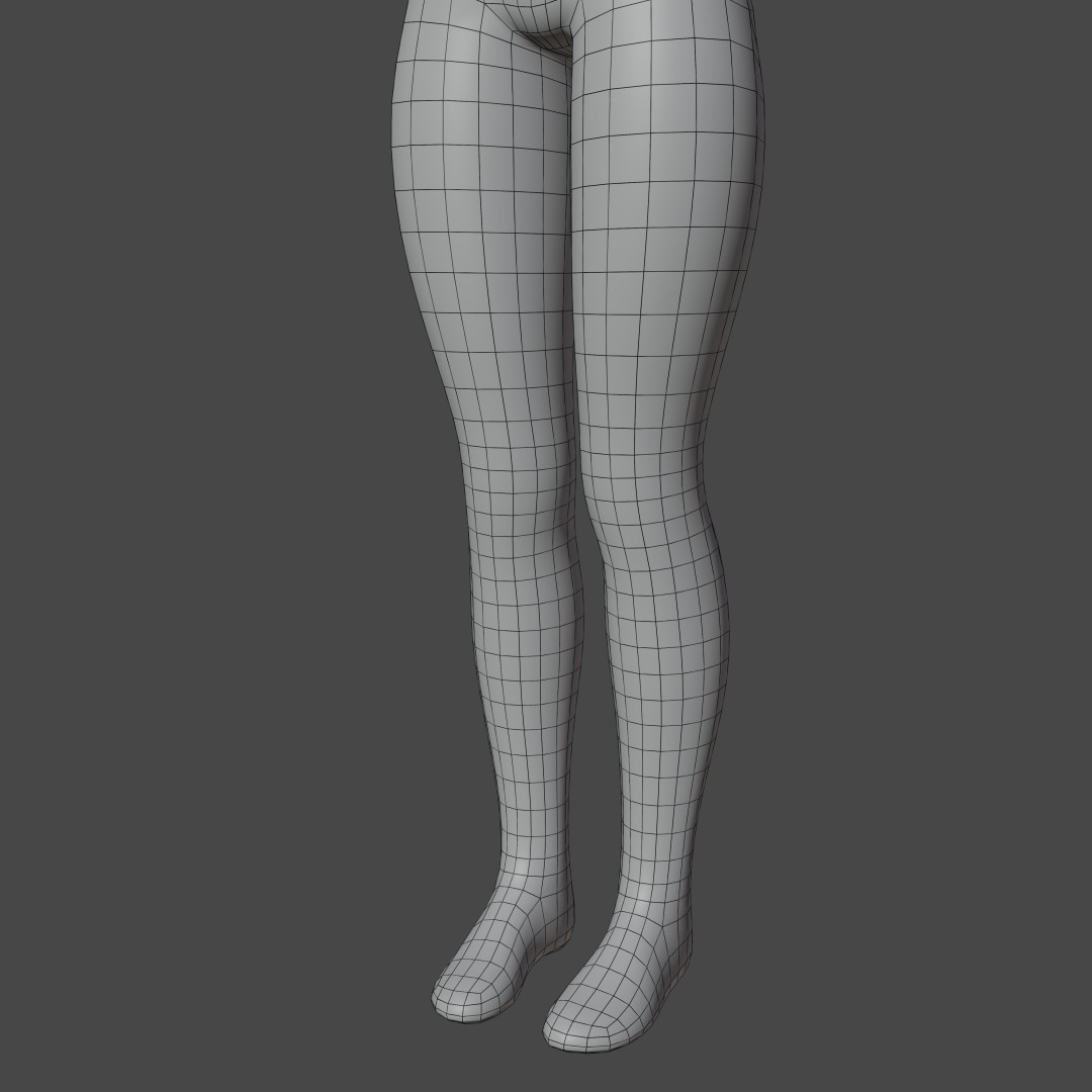 ArtStation - Stylized Humanoid Base Mesh - Female -Rigged- | Game Assets