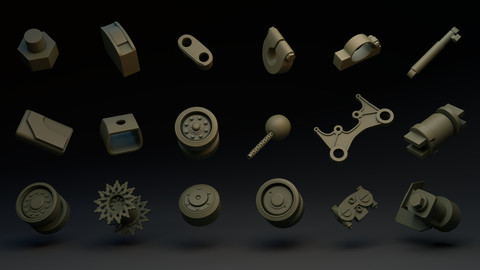 M4A3E8 Sherman Tank Kitbash Pieces