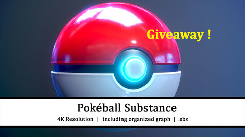 FREE  |  Pokéball  |  100% Substance Designer  |  .sbs
