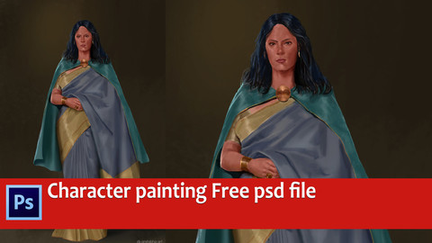 Character illustration free psd file